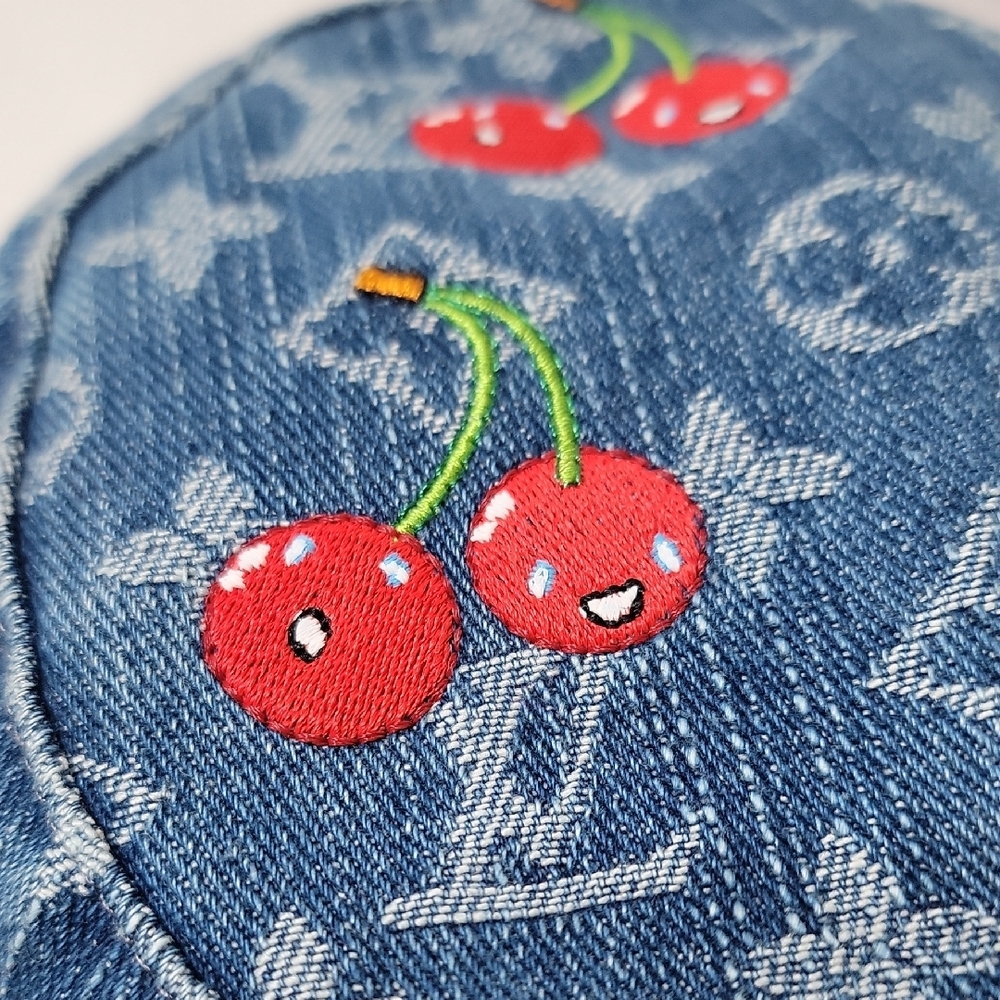 Louis Vuitton x TM Blue Denim Cherry Bucket Hat - Picture 2 of 5